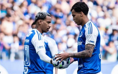 Matheus Pereira e Kaio Jorge durante jogo do Cruzeiro