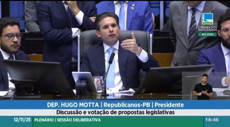 Decisão sobre votação do marco do crime organizado dependerá de consenso entre líderes, diz Hugo Motta
