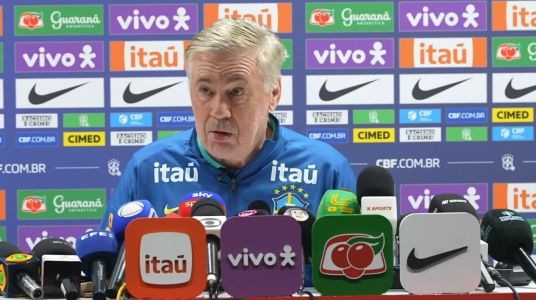 Carlo Ancelotti, treinador da Seleção Brasileira, em entrevista coletiva nesta sexta-feira (14)