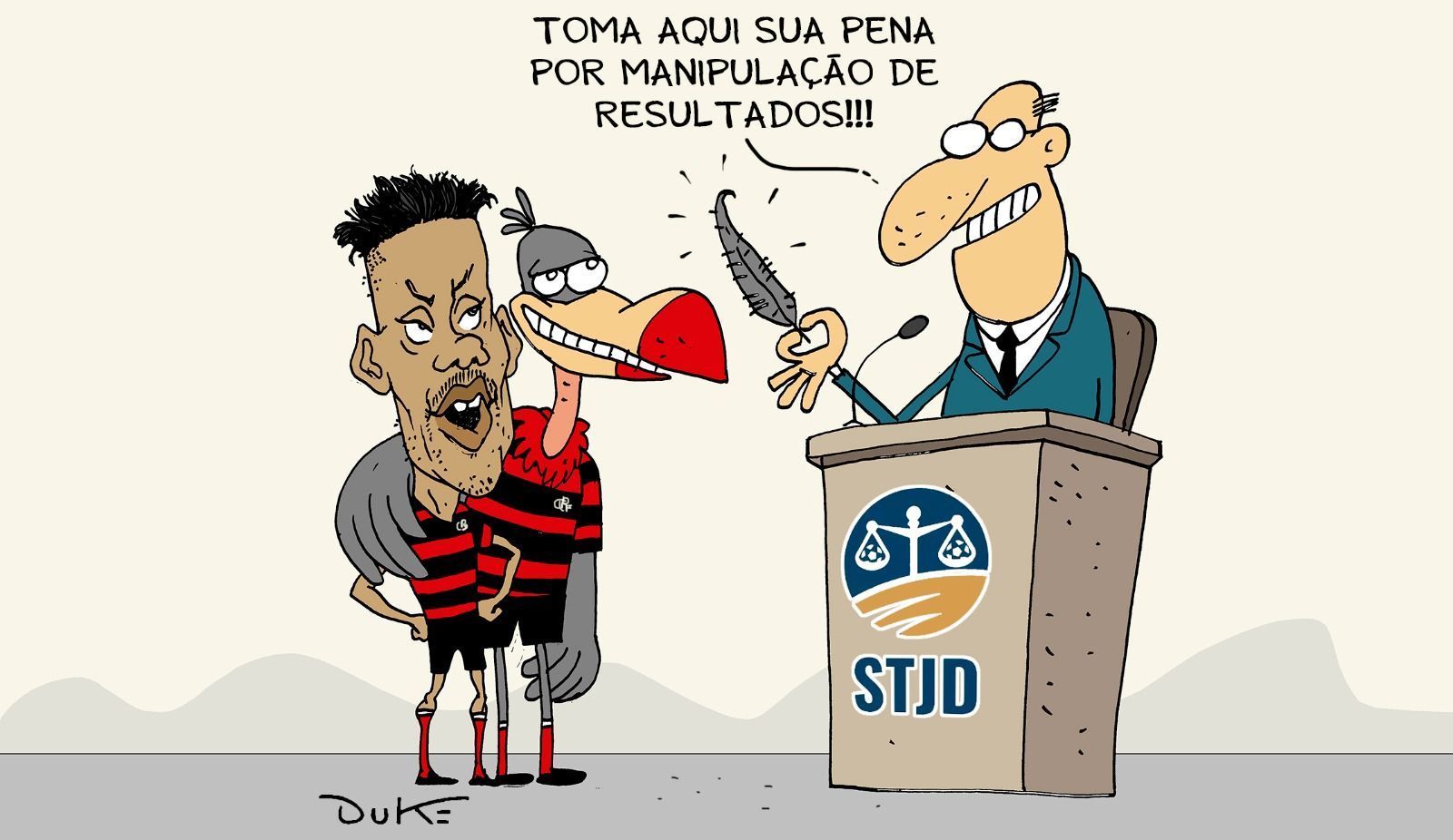 Charge do Duke | A 'pena' de Bruno Henrique no caso de manipulação de apostas