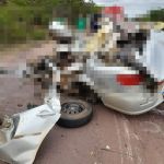 Motorista morre em batida entre carro e ônibus na BR-365, no Norte de Minas Gerais