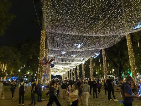 Veja imagens da Praça da Liberdade, em BH, iluminada para o Natal de 2025