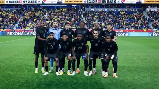 Seleção do Equador antes de amistoso contra Nova Zelândia