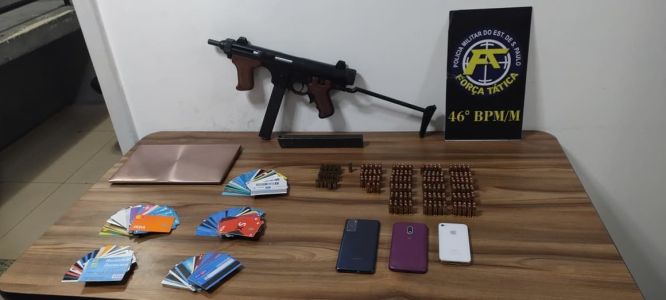 Submetralhadora é apreendida pela polícia em São Paulo