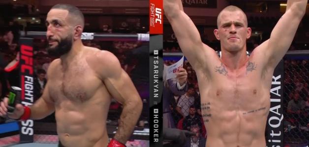 Ian Garry celebra vitória contra Belal, no UFC no Catar