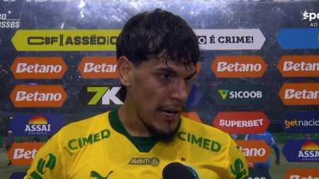 Gustavo Gómez, do Palmeiras, após partida contra o Fluminense