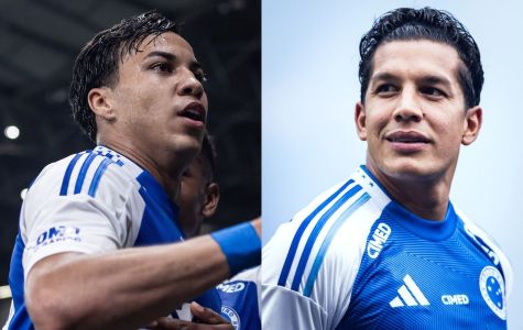 Kaio Jorge e Lucas Romero durante jogo do Cruzeiro-