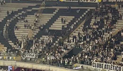 Confusão no Setor Sul da Arena MRV antes de Atlético x Flamengo