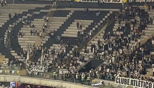 Confusão no Setor Sul da Arena MRV antes de Atlético x Flamengo