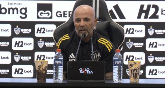 Jorge Sampaoli, treinador do Atlético, em entrevista coletiva após empate com Flamengo nessa terça-feira (25)