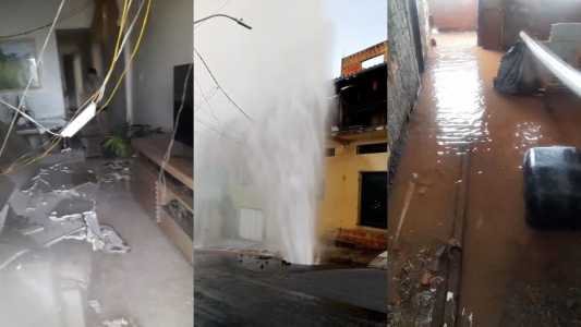 Rompimento de adutora da Copasa