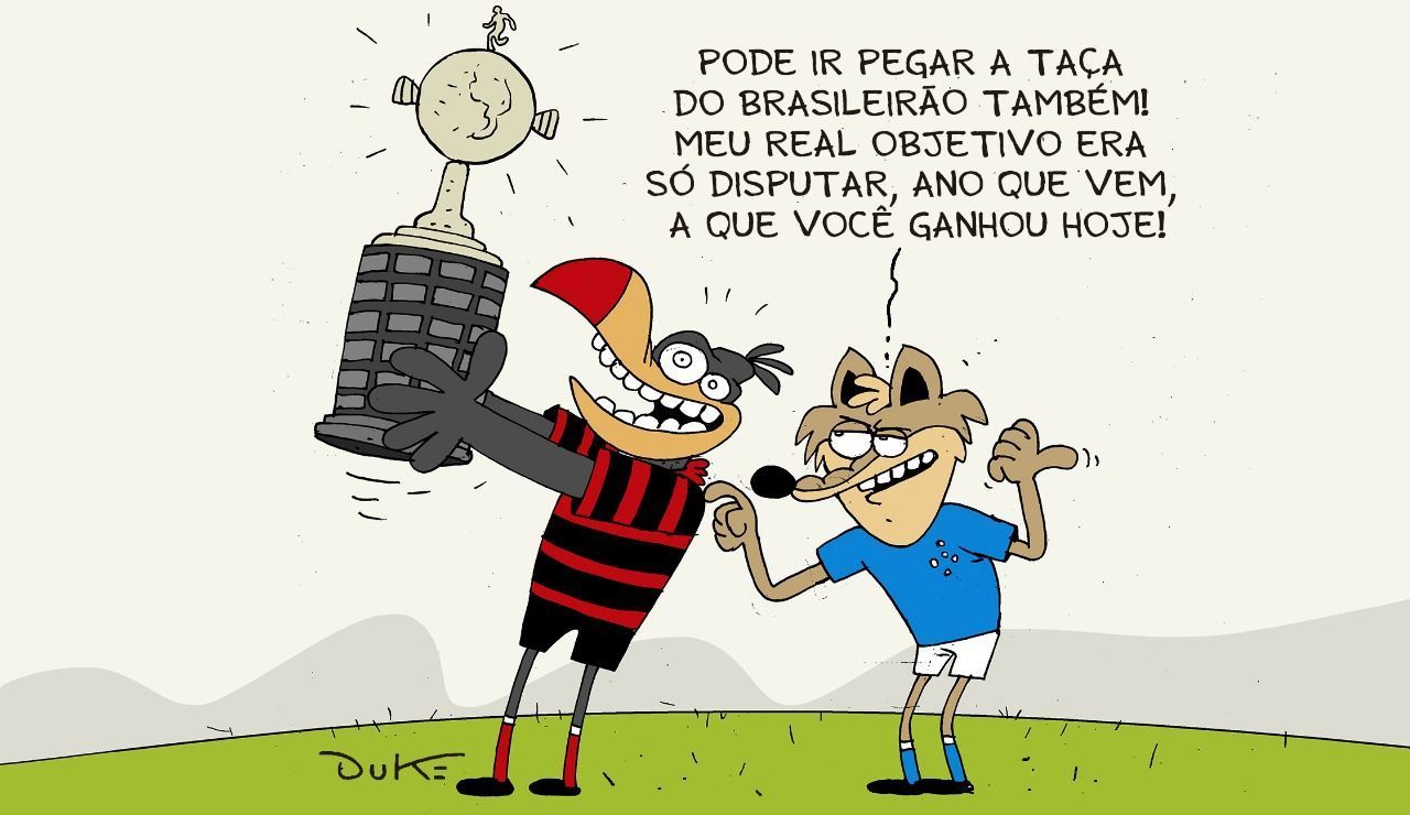 Charge do Duke | Flamengo vence Libertadores e fica próximo do título brasileiro