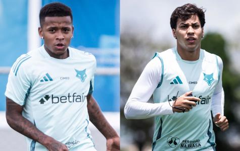 Arroyo e Kaio Jorge durante treino do Cruzeiro