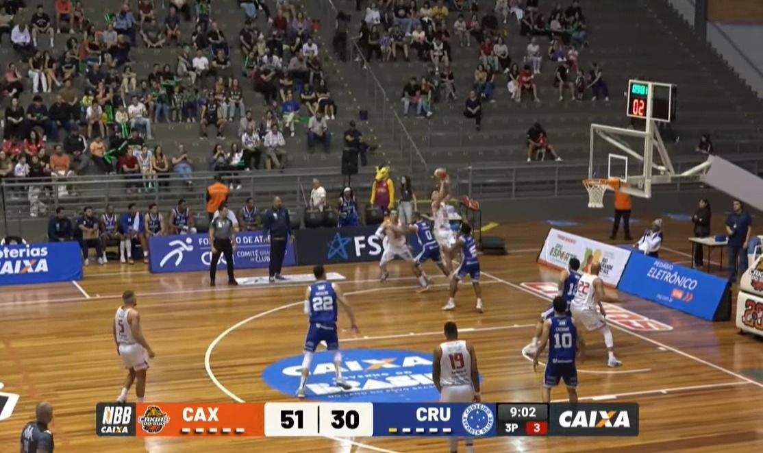 Cruzeiro Basquete é derrotado pelo Caxias e perde terceira seguida no NBB