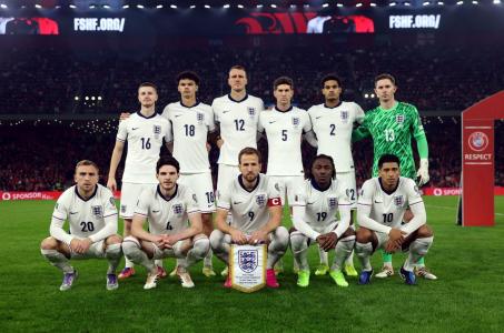 Time titular da Seleção Inglesa, cabeça de chave do Grupo L da Copa do Mundo de 2026