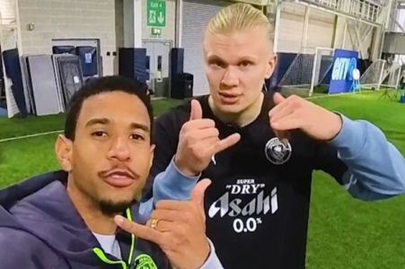 Savinho, "cria" do Atlético, ao lado de Erling Haaland, astro do Manchester City