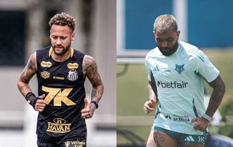 Neymar, do Santos, e Gabigol, do Cruzeiro