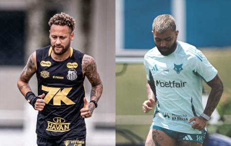 Neymar, do Santos, e Gabigol, do Cruzeiro