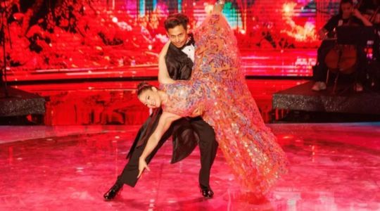 Silvero Pereira e Thais Sousa na final da Dança dos Famosos
