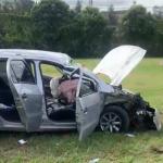 Acidente na BR 381 envolvendo carro furtado termina com prisão e apreensão de arma e droga