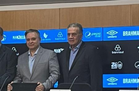 Paulo Pelaipe, à direita, novo diretor executivo do Grêmio