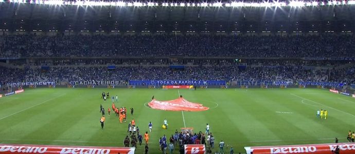 Estádio Mineirão durante intervalo da partida entre Cruzeiro e Corinthians