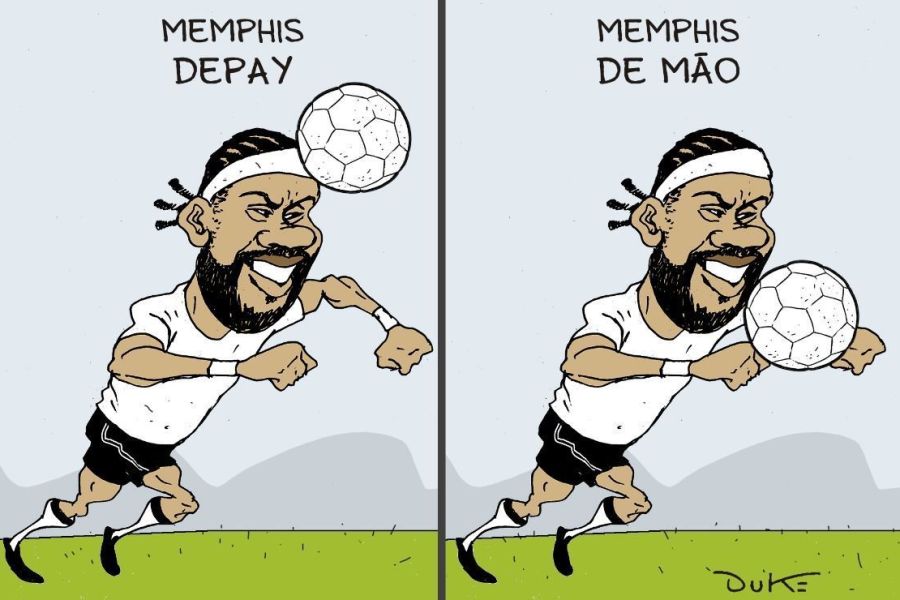 Charge do Duke | O gol polêmico de Memphis Depay