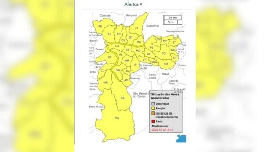 Expectativa é que uma chuva de intensidade moderada a forte possa atingir a capital