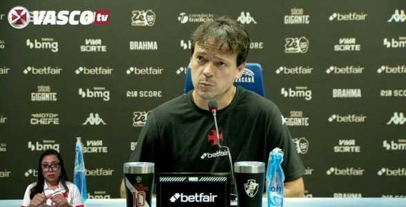 Fernando Diniz, técnico do Vasco, em entrevista coletiva no Maracanã