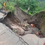 Erosão causa interdição parcial da MG-129 entre Ouro Preto e Antônio Pereira