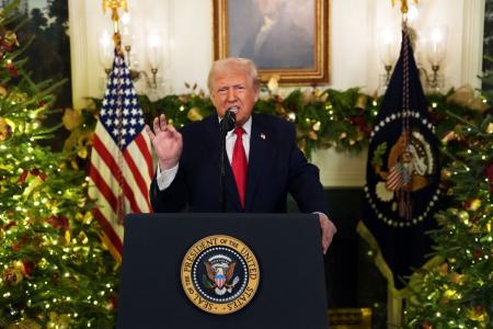 Presidente dos Estados Unidos, Donald Trump, durante discurso à nação nesta quarta-feira (17)