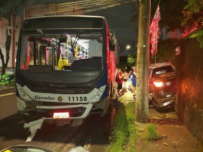 Idosa fica ferida em acidente com ônibus no bairro Padre Eustáquio, em BH