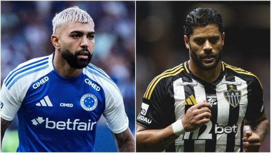 Gabigol (esq), do Cruzeiro, e Hulk (dir), do Atlético