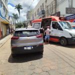 Menino é socorrido em estado grave após atropelamento no centro de Bocaiuva