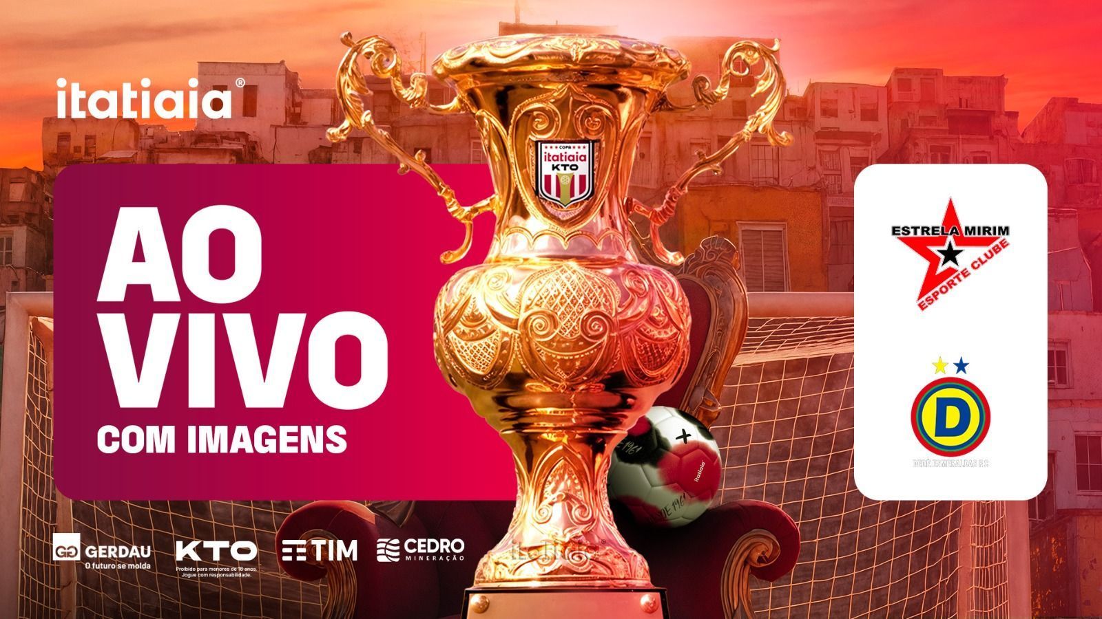Estrela Mirim x Dedé: assista, ao vivo e com imagens, à Copa Itatiaia KTO