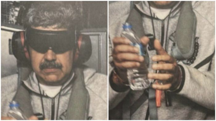 Nicolás Maduro vendado e algemado após ataques dos Estados Unidos na Venezuela