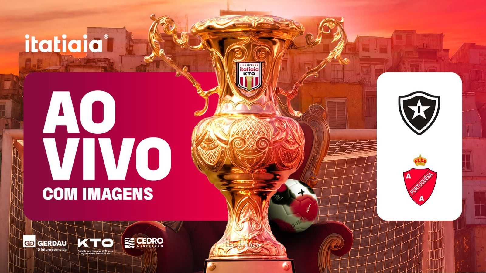 Inconfidência x Portuguesa: assista, ao vivo e com imagens, à Copa Itatiaia KTO