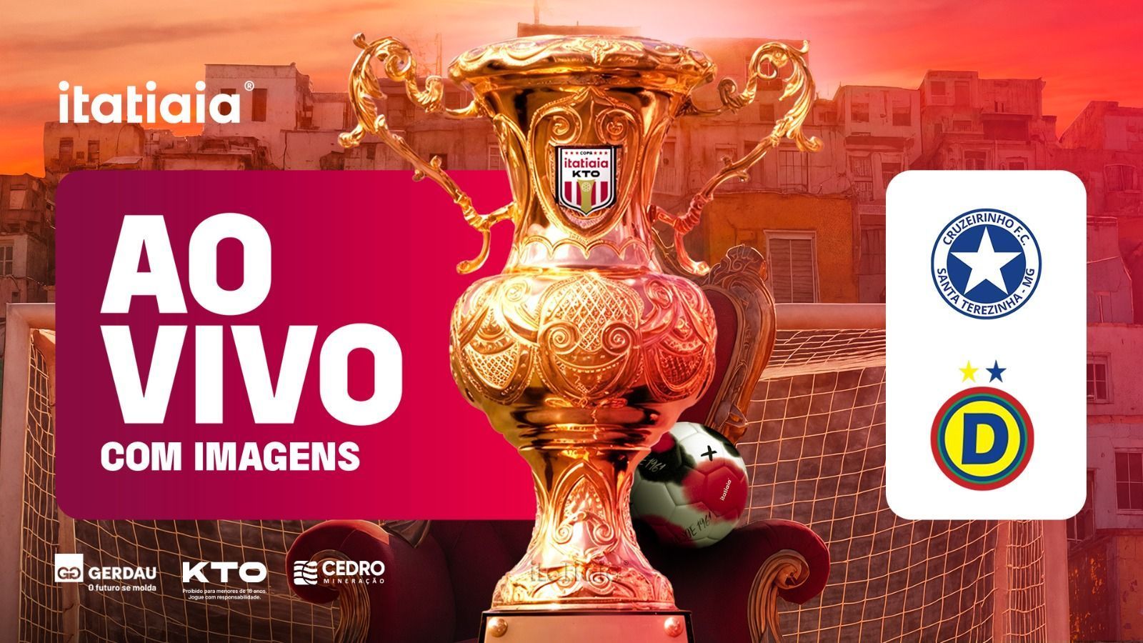 Cruzeirinho x Dedé: assista, ao vivo e com imagens, à Copa Itatiaia KTO