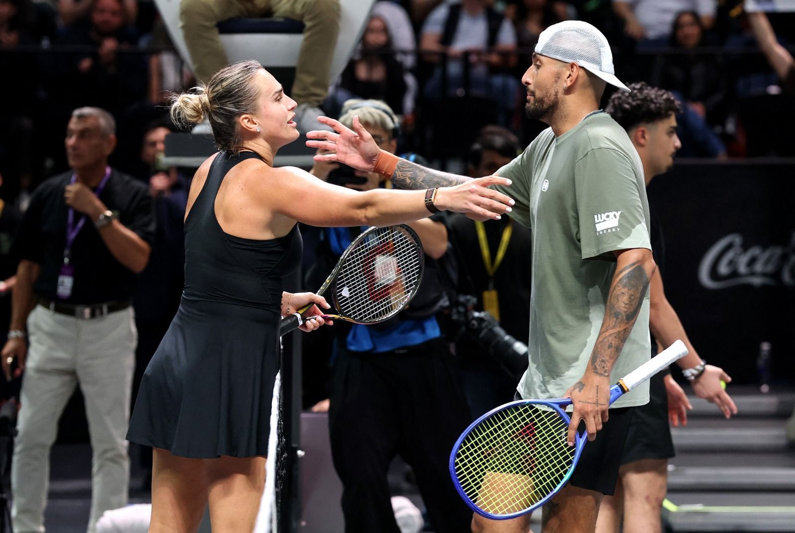 Sabalenka quer revanche contra Kyrgios na 'Batalha dos Sexos' e sugere ajuste