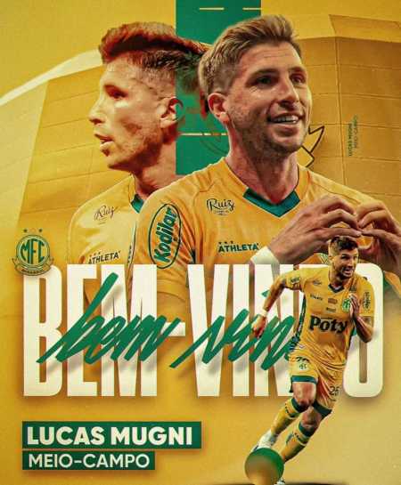 Meio-campista Lucas Mugni, novo reforço do Mirassol