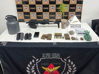 Armas, drogas e munições em Fabriciano