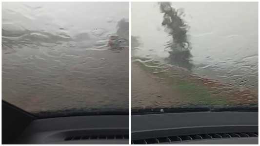 Congonhas registra chuva com granizo