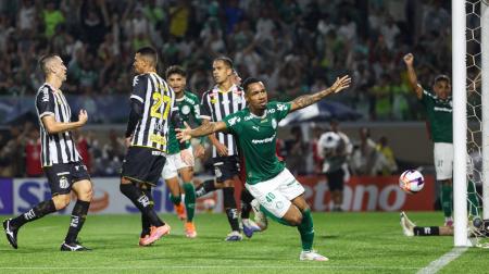 Allan balança as redes no clássico entre Palmeiras e Santos