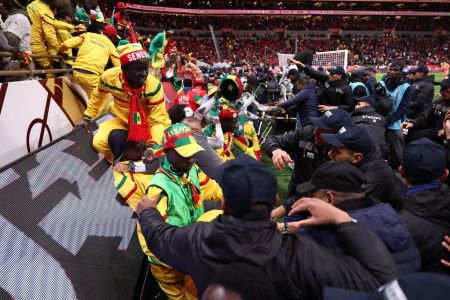 Torcida de Senegal durante a final da Copa Africana de Nações