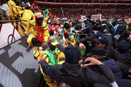 Torcida de Senegal durante a final da Copa Africana de Nações