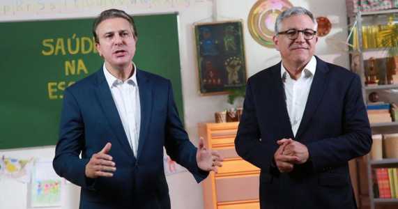 Ministro da Educação Camilo Santana e ministro da Saúde Alexandre Padilha