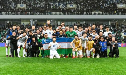 Seleção do Uzbequistão comemora vaga na Copa do Mundo de 2026