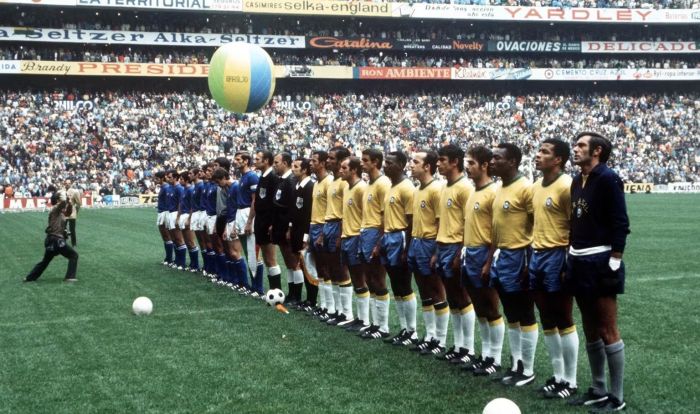 Final da Copa do Mundo de 1970, entre Brasil e Itália, no Estádio Azteca