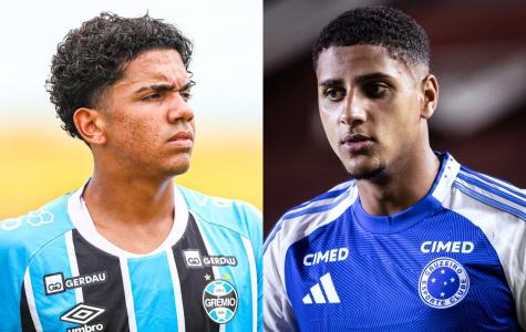 João Borne, do Grêmio, e Fernando, do Cruzeiro