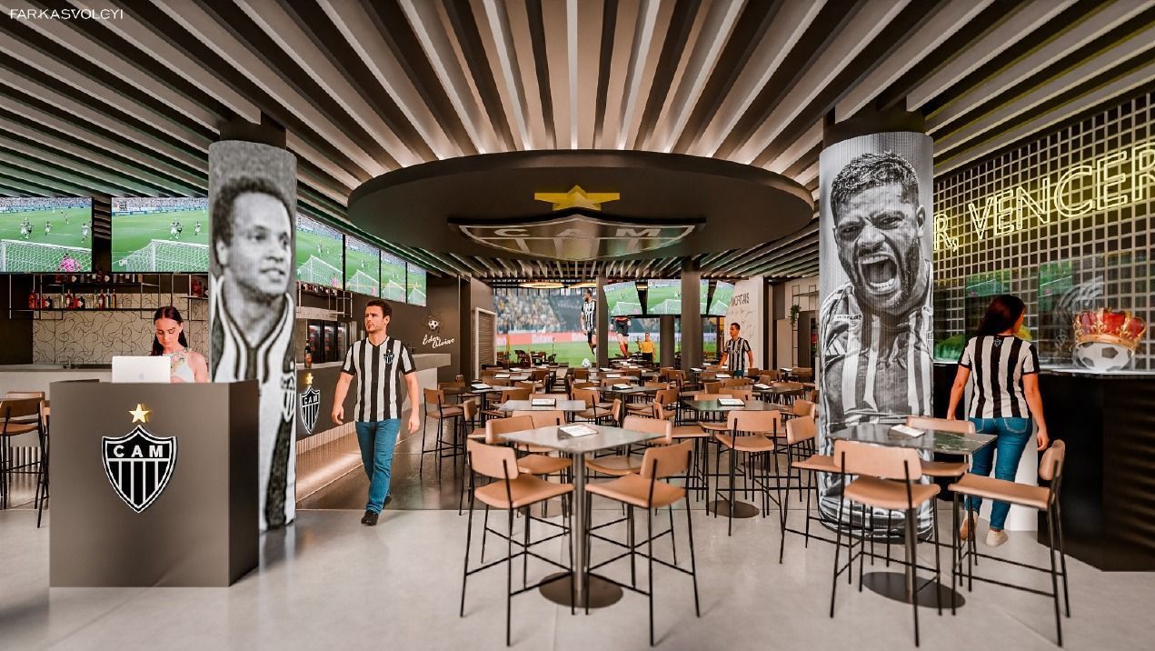 Atlético lançará bar na sede de Lourdes para 300 pessoas; veja imagens do projeto